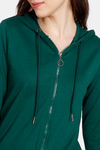 Zivame Soft Terry Fabric Knit Cotton Loungewear Top - Rain Forest — thumbnail 5